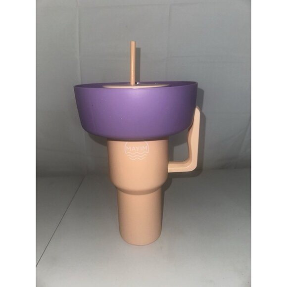 Snack Bowl Water Bottle Tumbler Purple 1pc Accessories Fit Stanley Cup 40oz - Picture 5 of 6